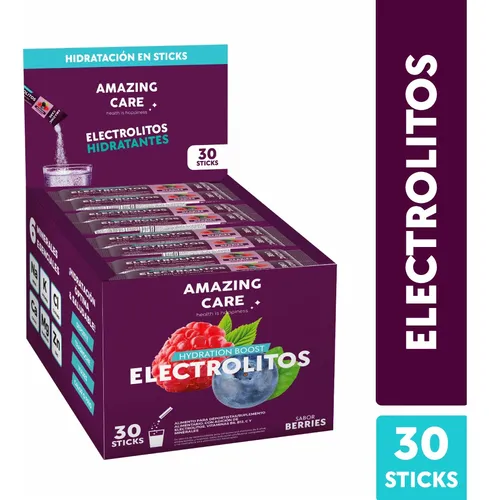 30x Electrolitos Bebida Hidratante Amazing Care Berries